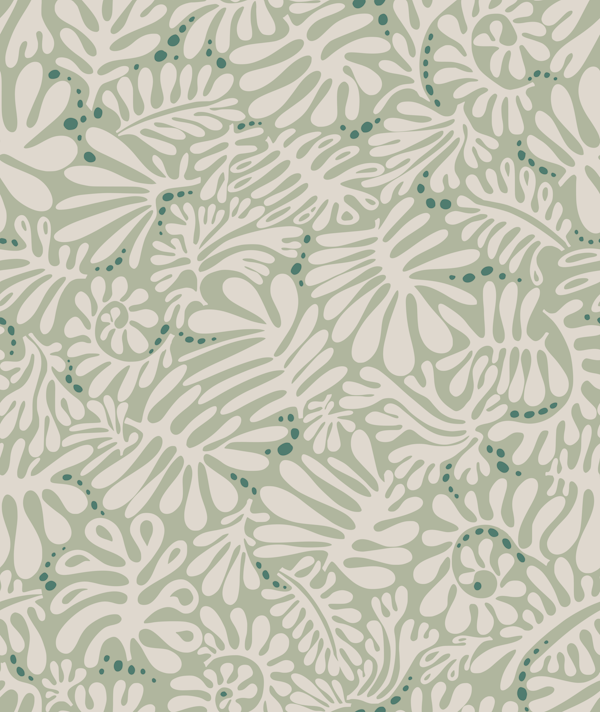 Matisse minimalistic leave pattern light sage green