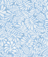 Matisse leaves pattern modern minimalistic light sky blue tapety