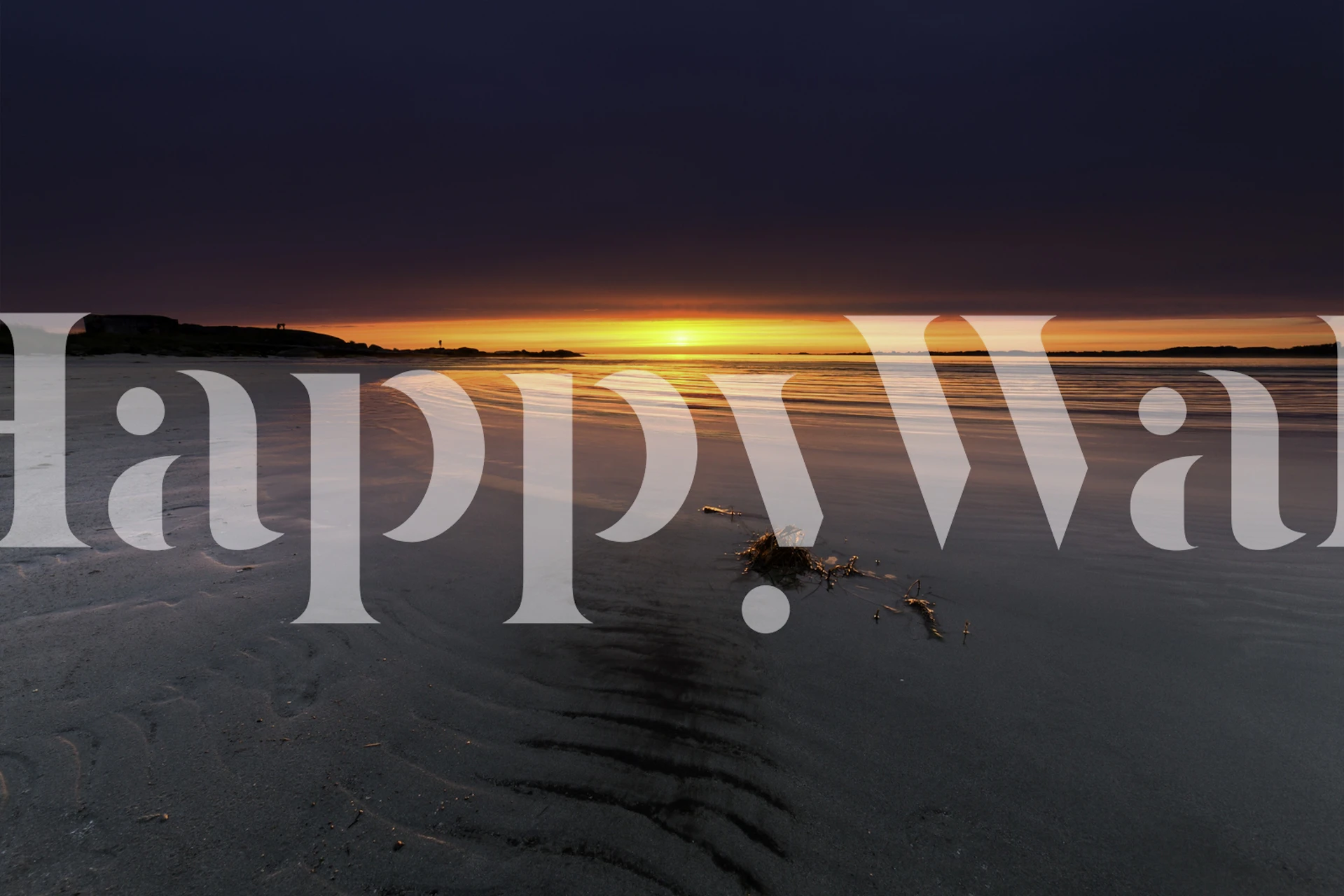 Beach solnedgang tapet i et rum