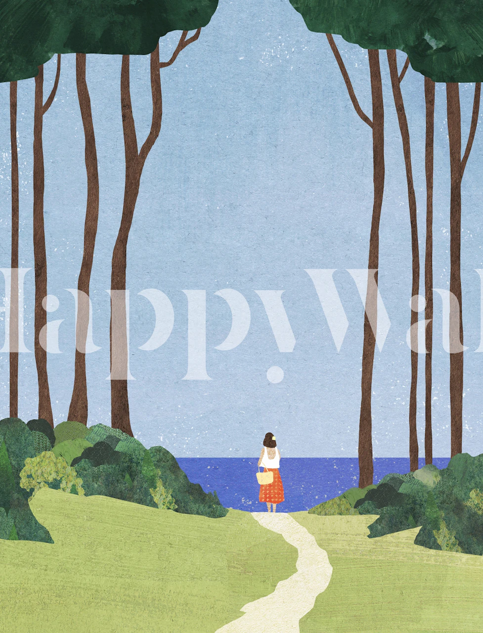 Day Trip to the Coast wallpaper in a room