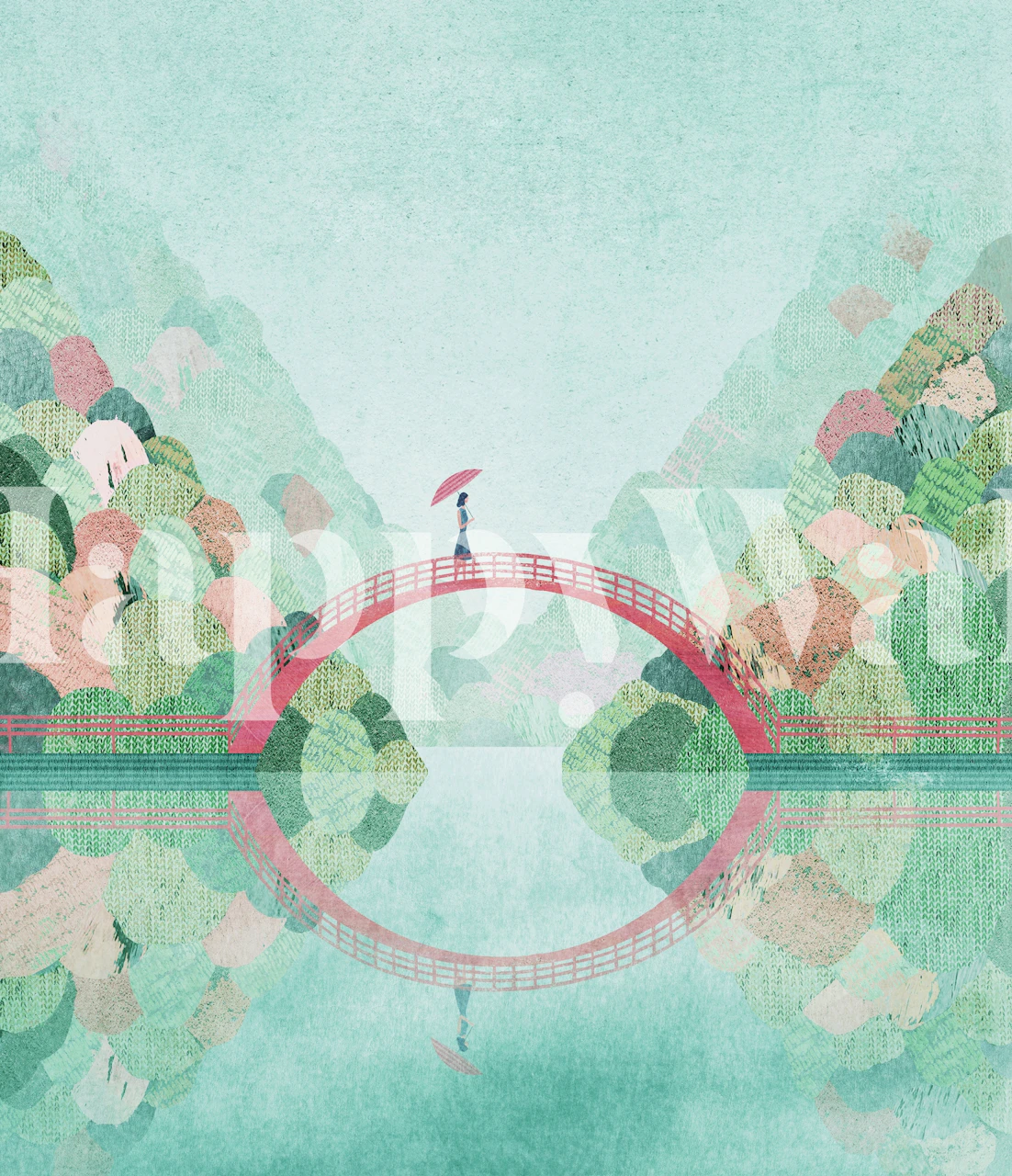 Girl on a Bridge behangontwerp