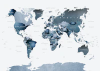 Blue World Map tapete