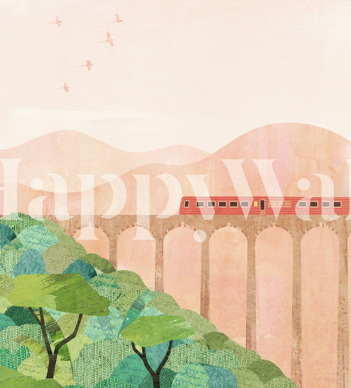 papel de parede Nine Arch Bridge em um quarto