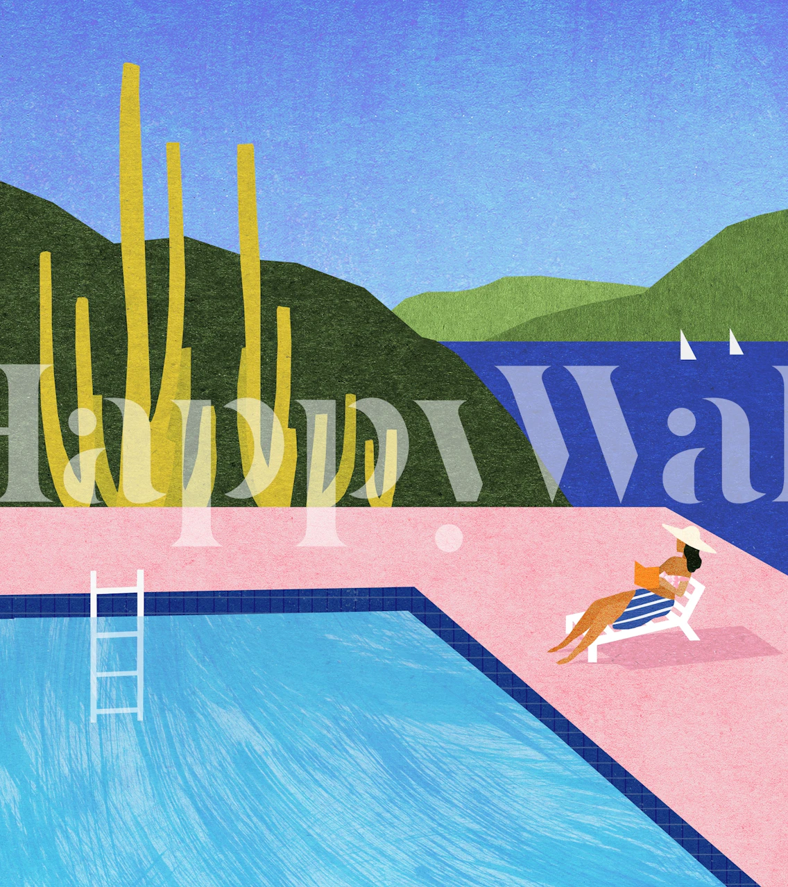 Papel tapiz Swimming Pool en una hermosa habitación