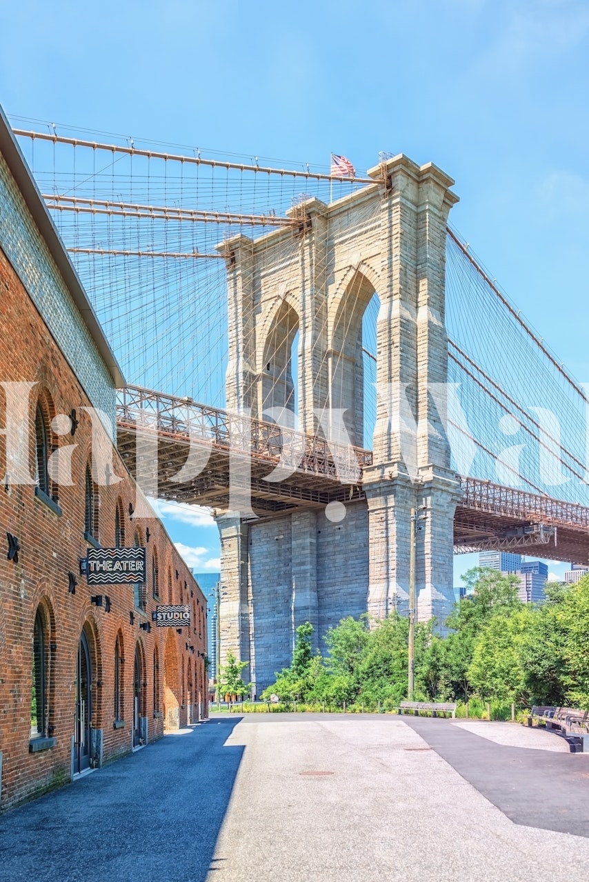 Fototapeta Brooklyn Bridge s okolní architekturou