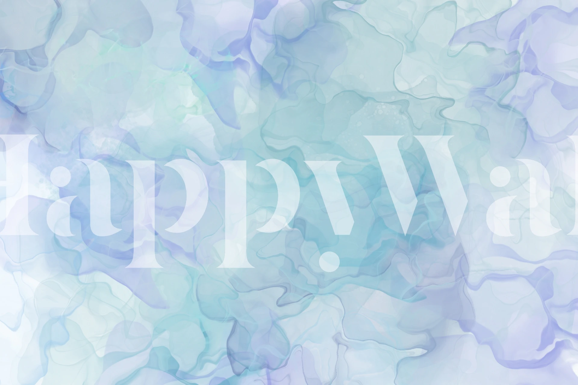 Abstract blue and white alcohol ink wall mural design