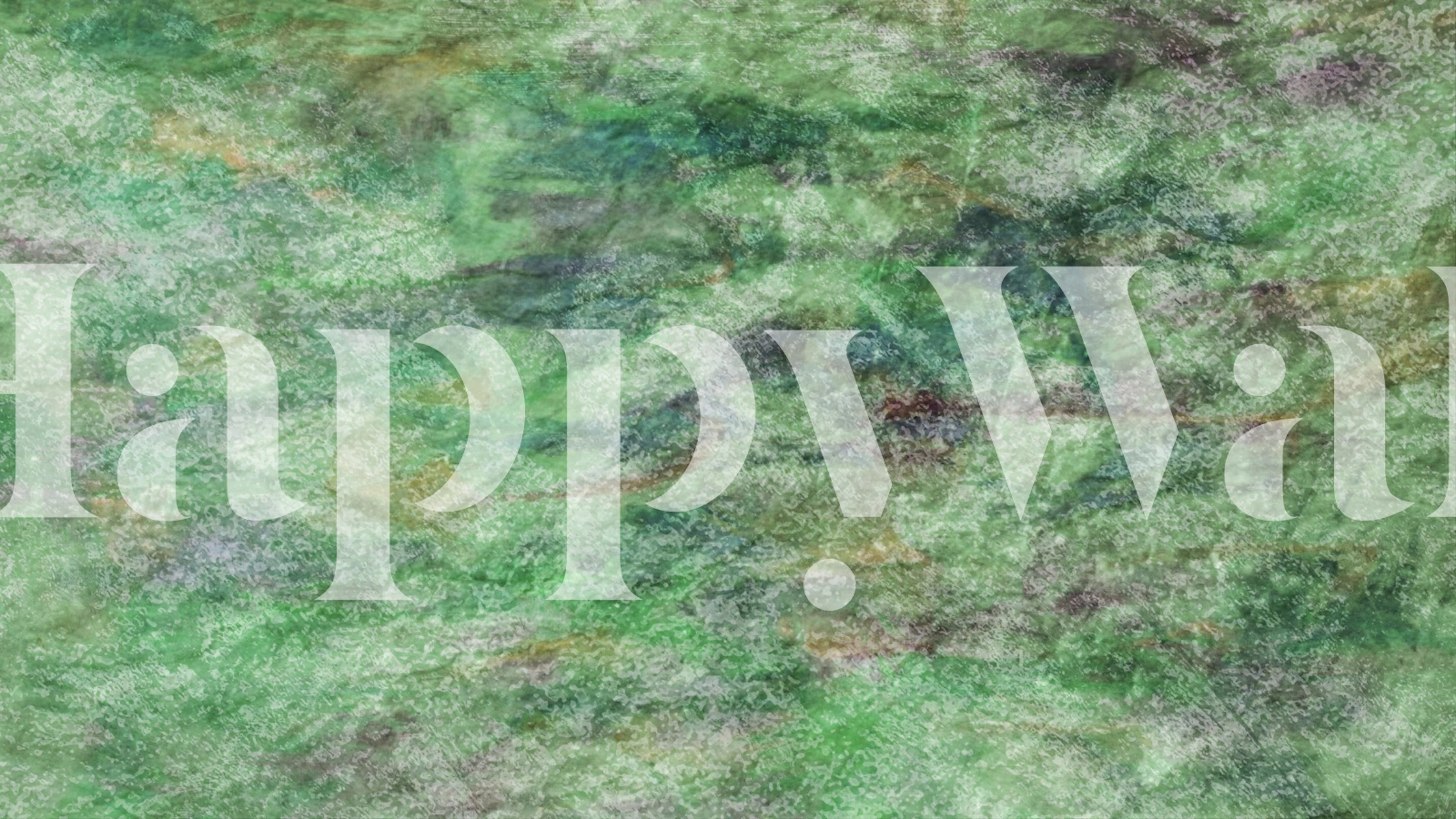 Grunge style wall mural with faded green and earthy brown textures