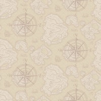 Classic Fantasy Vintage Map - Beige Compass tapet