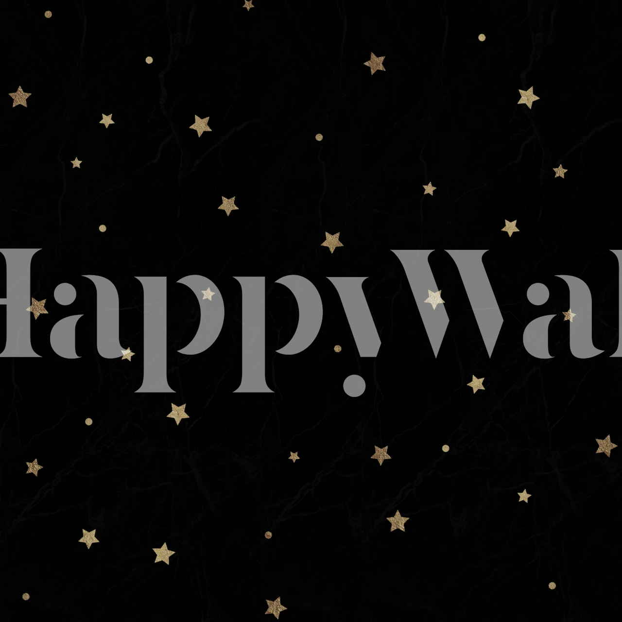 Black night sky wallpaper in a bedroom