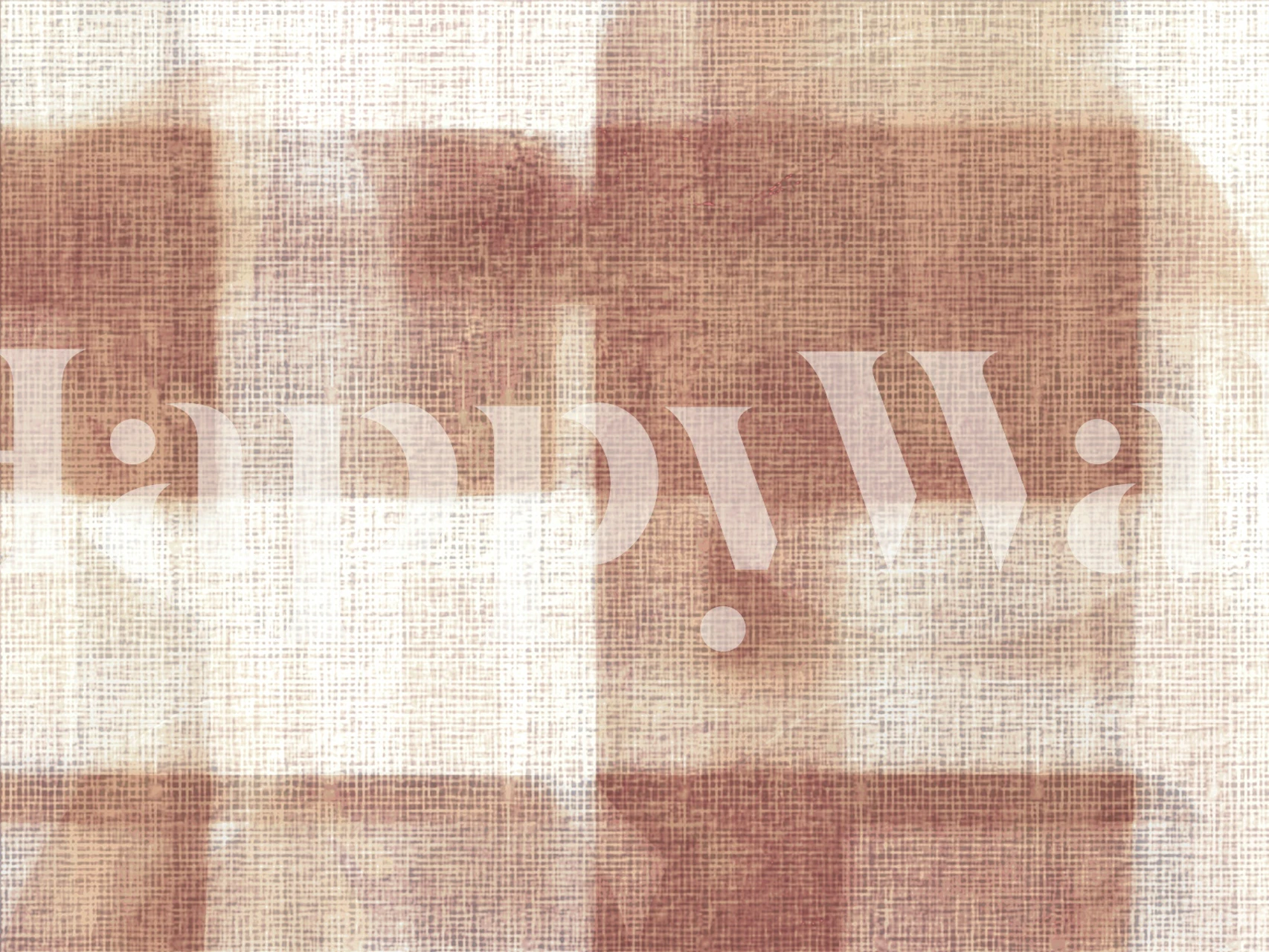 Neutraali Japan Fabric -seinämaalaus, jossa lämmin neutraali ruudullinen kuvio