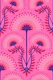 MIMOSA Art Deco Floral - Fuchsia Pink - Large