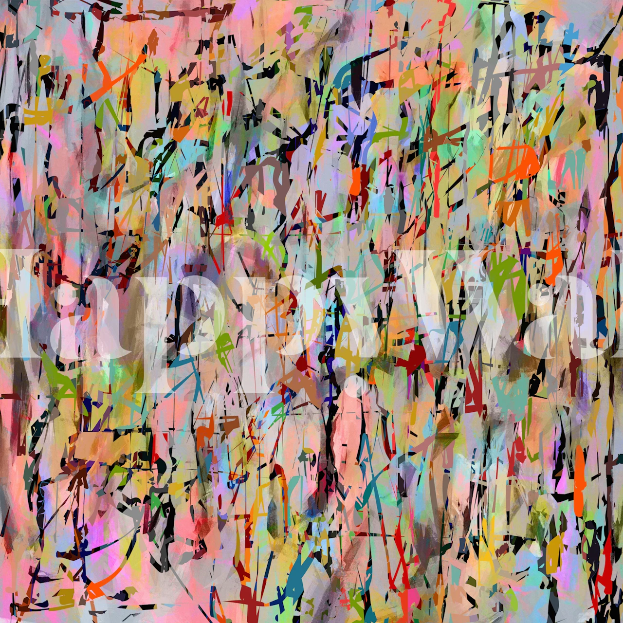 Colorful abstract brush strokes in vibrant hues wallpaper