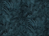 Impassible Jungle Enchanting Tropical Rainforest Dark Teal carta da parati