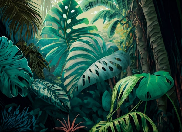 tropical jungle painting
