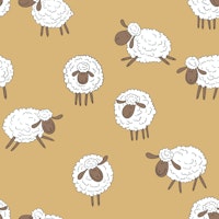 Counting sheep on onney yellow ταπετσαρία