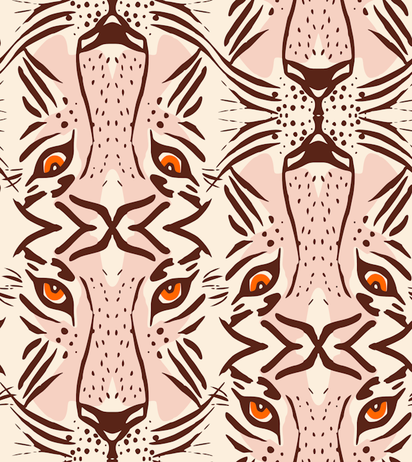 Look into the orange tiger eyes