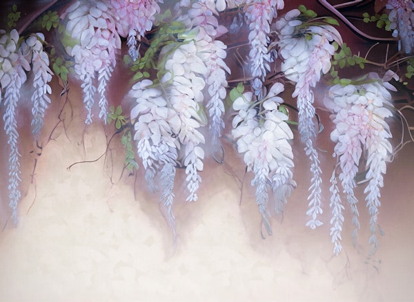 floral wisteria wall