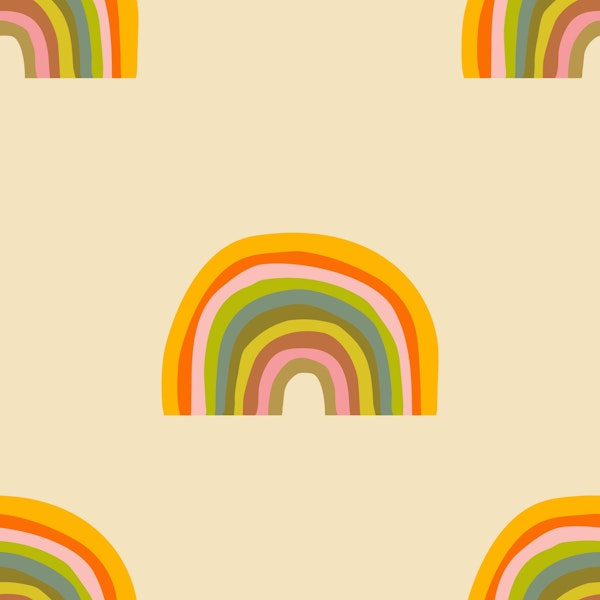 Minimalist Abstract Rainbow Pattern