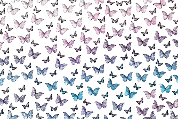 Dreamy Iridescent Butterfly Pattern 2
