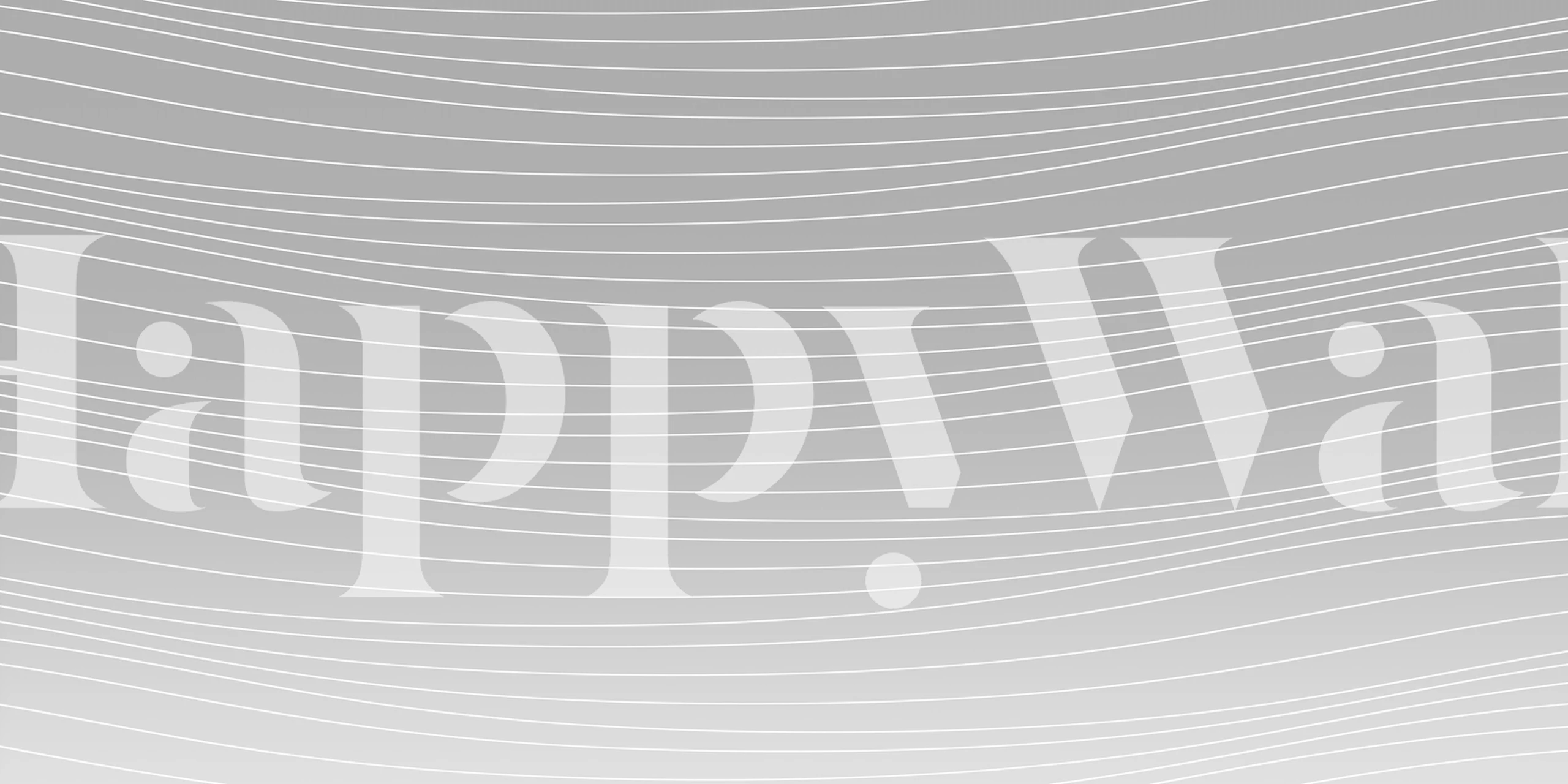 Minimalistisk vægmaleri med hvidt bølgemønster til moderne interiør