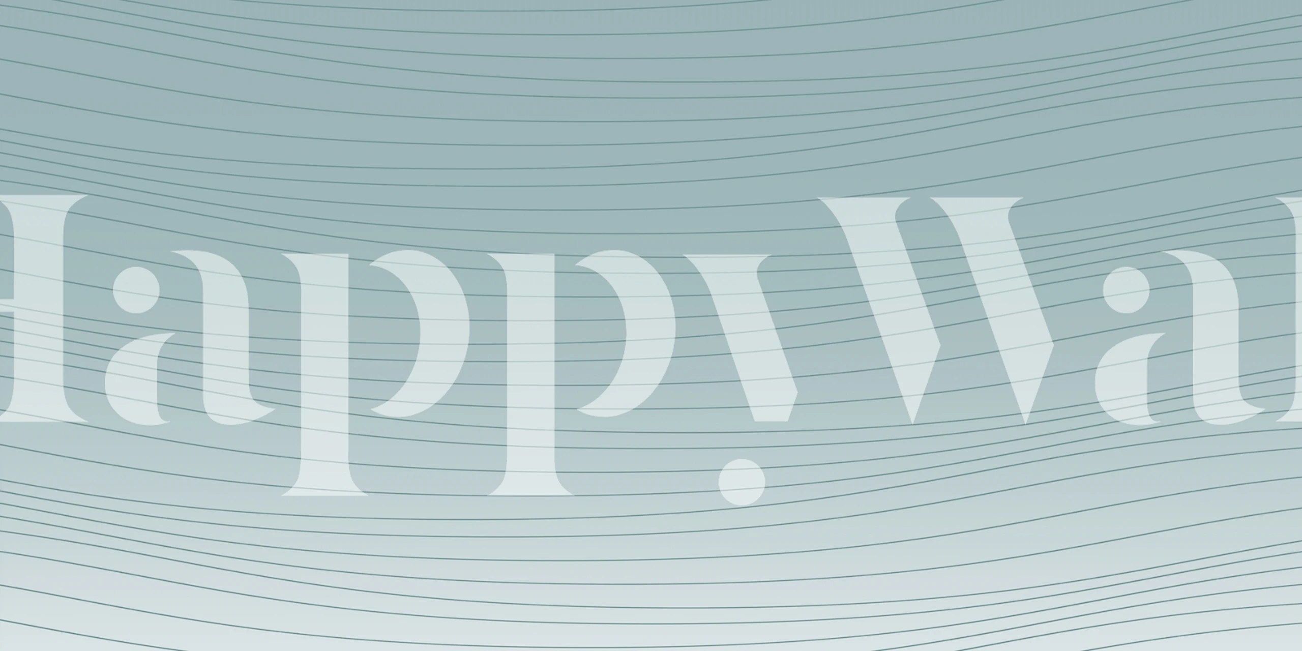 Flowing lines in light blue pattern wallpaper