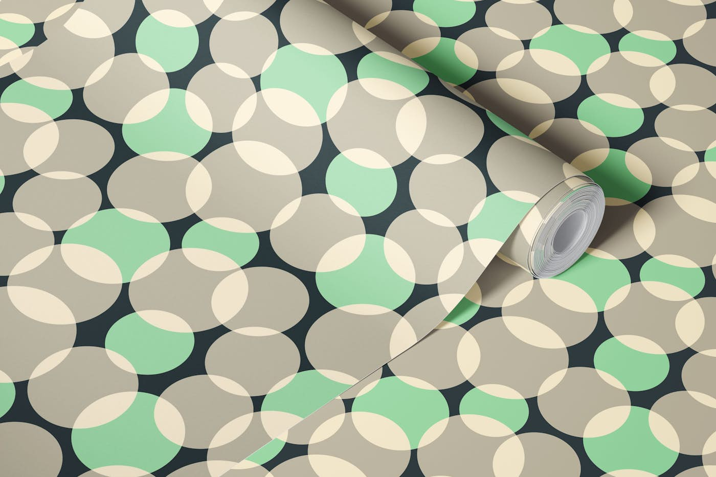 SOFT FOCUS Mid-Century Modern Abstract - Gray Green - Small wallpaper roll