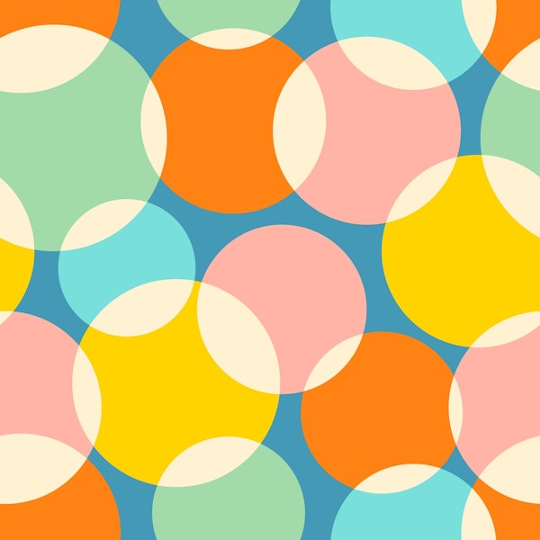 SOFT FOCUS Mid-Century Modern Abstract - Brights - Small