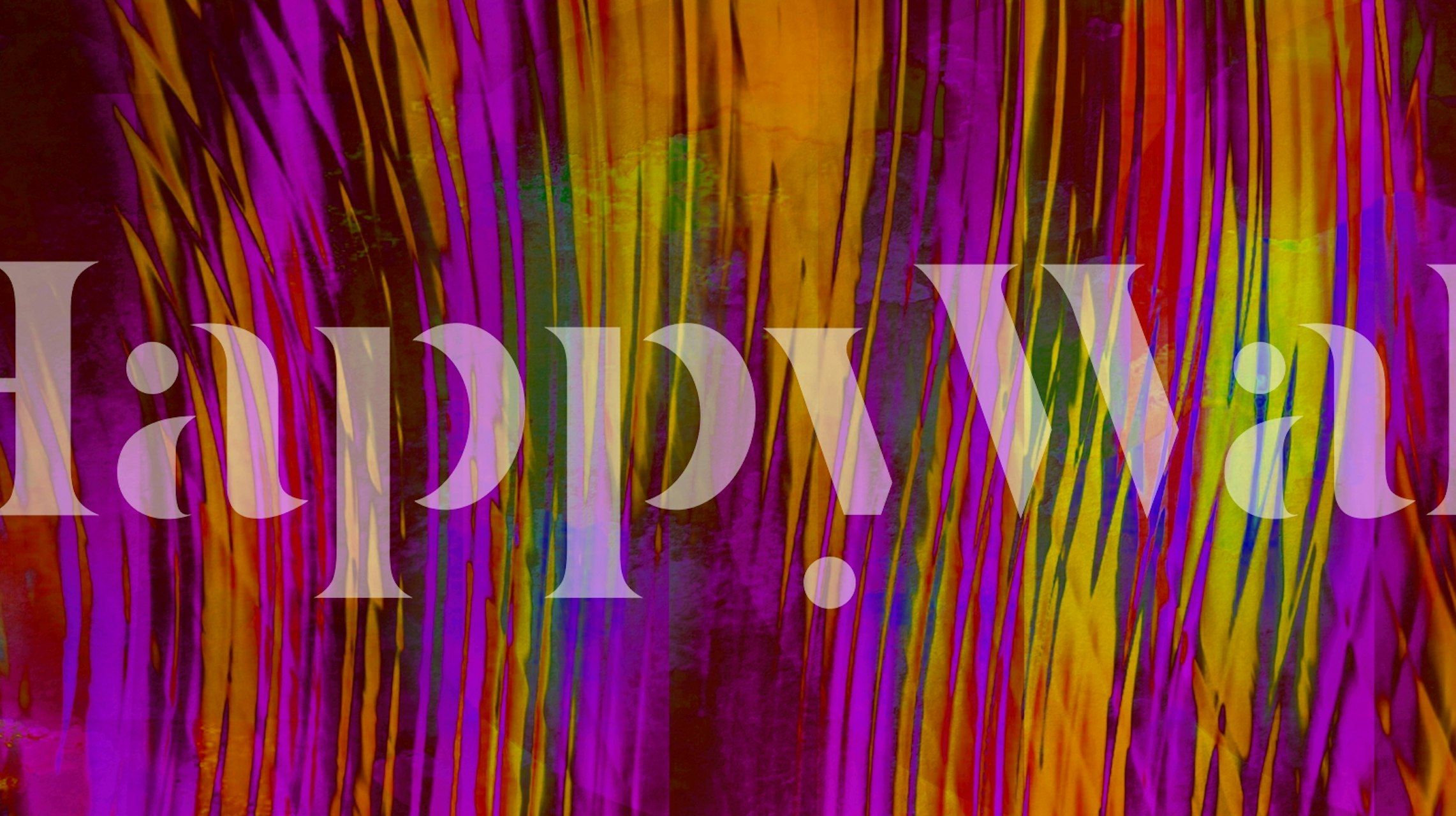 Farverig Crazy Seventies Liquid Art tapet i rummet