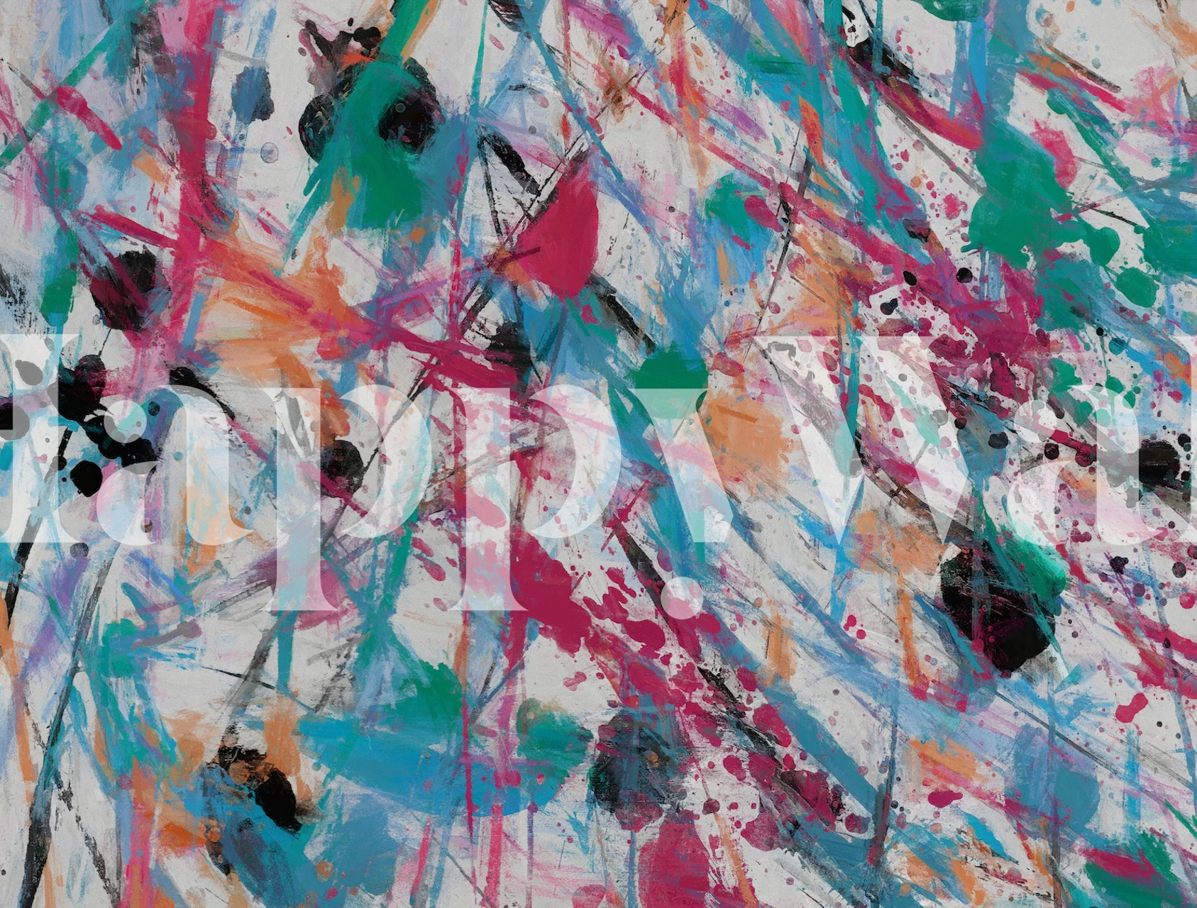 Papier peint Pollock Wink 40 dans une pièce lumineuse