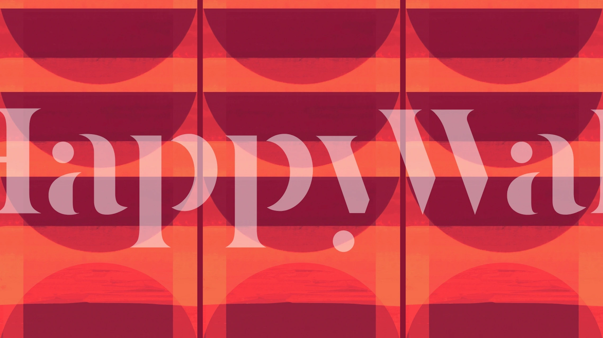 Seventies Coral wallpaper displayed in a room