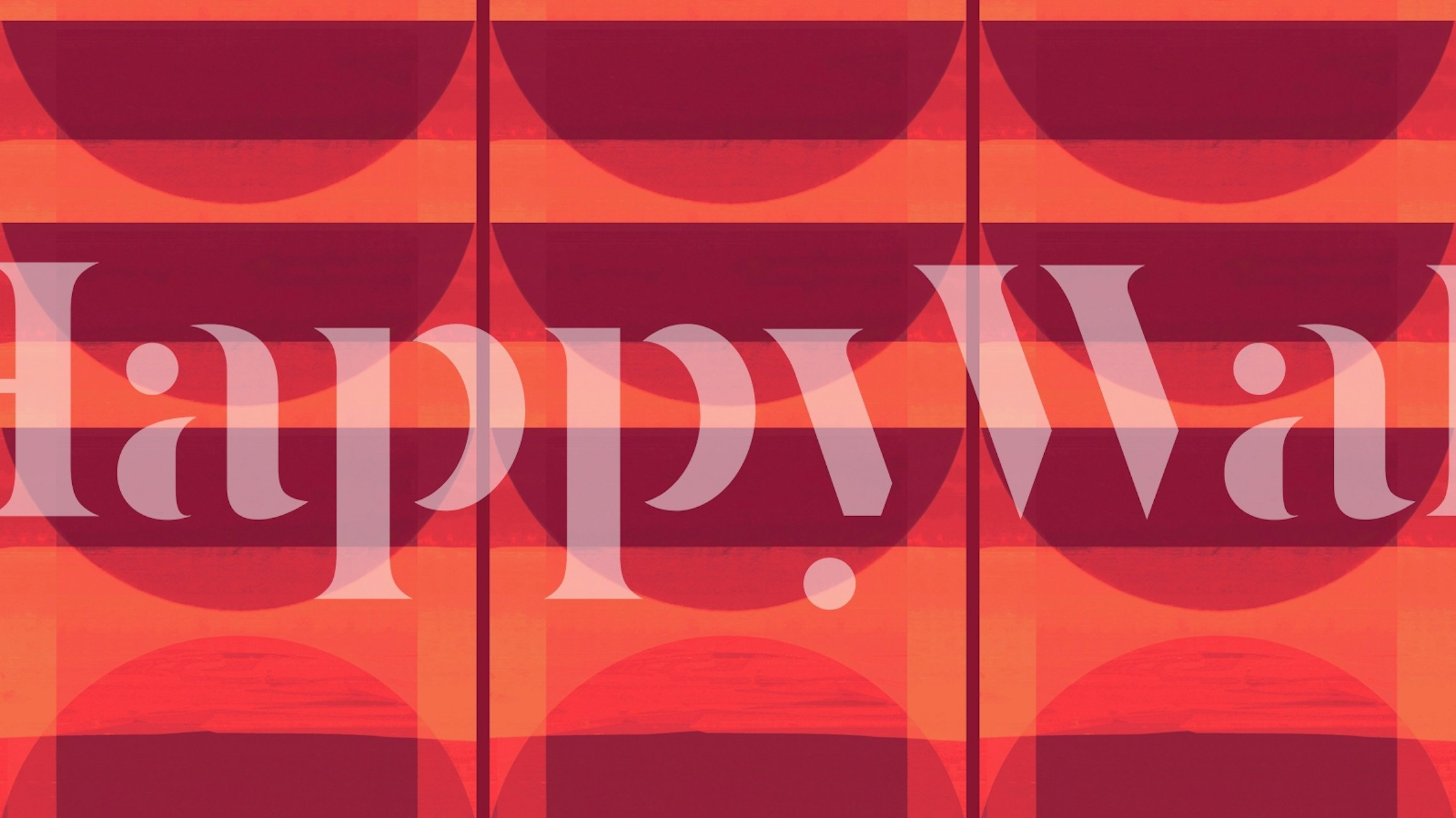 Seventies Coral wallpaper displayed in a room