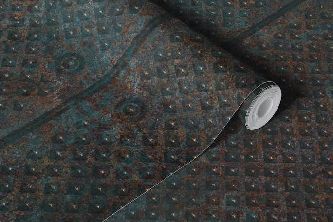 Urban Grit Fusion Floor Panels Rusty Copperwallpaper roll