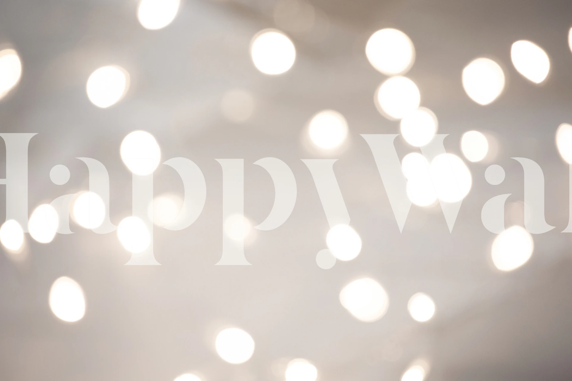 Fairy light bokeh pattern on a soft white background wallpaper
