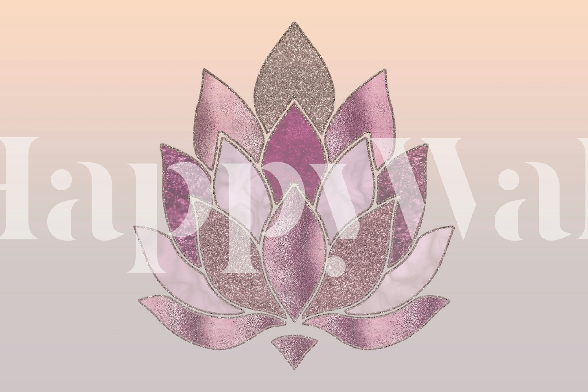 Papier peint Shimmering Abstract Lotus dans une pièce