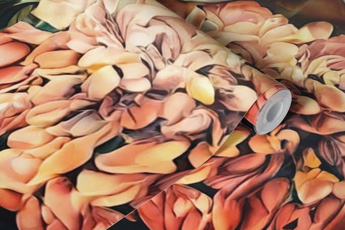 vintage flowers paintingwallpaper roll