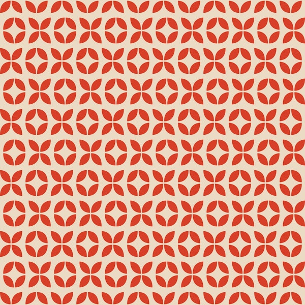 Mid Century Shapes in Red