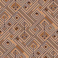 KUBA EARTH TONES PATTERN wallpaper