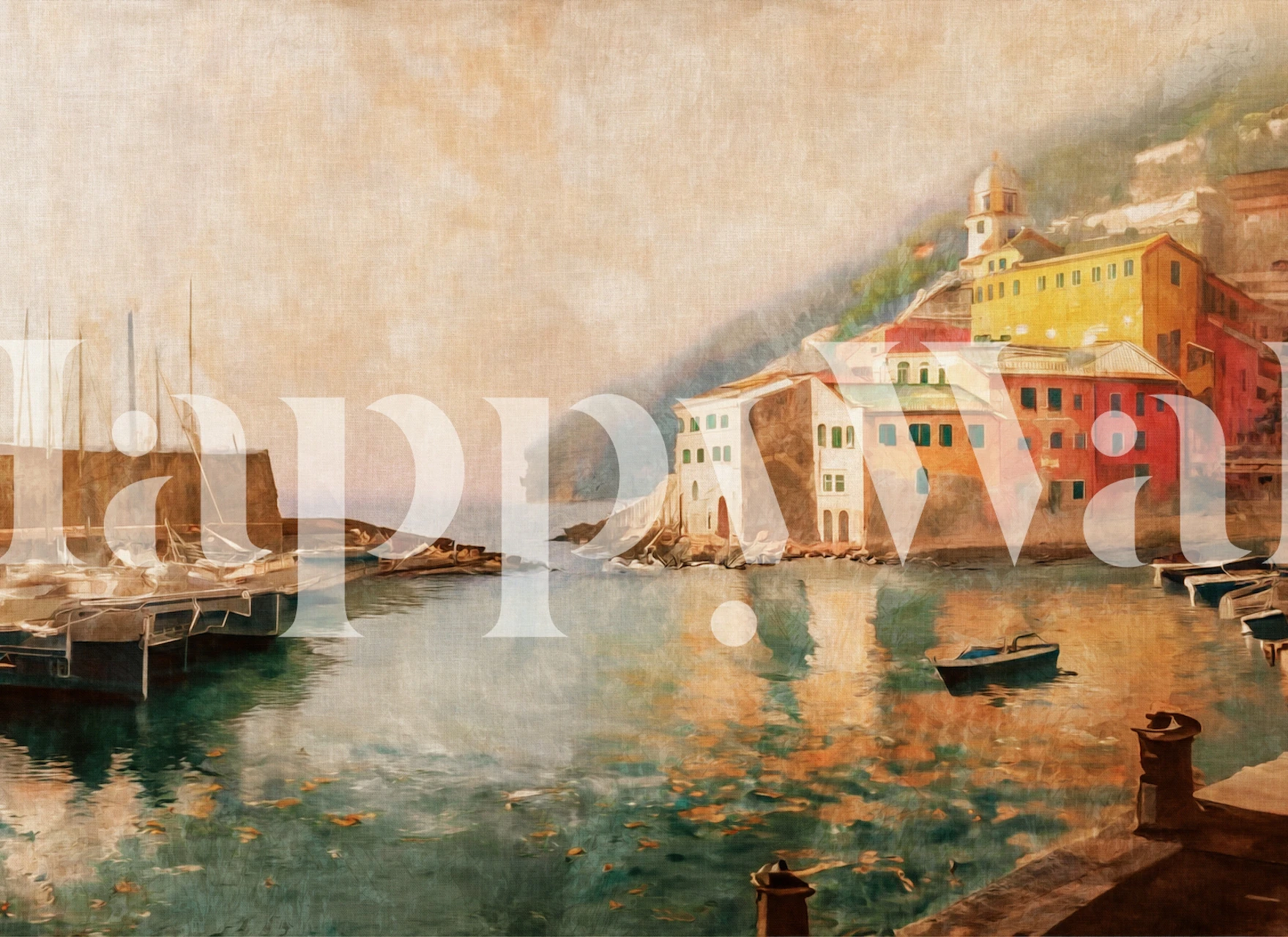 Vernazza Port Tapete in einem Zimmer