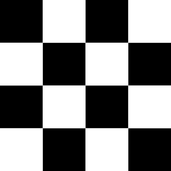 Black and White Checkerboard - Large Size