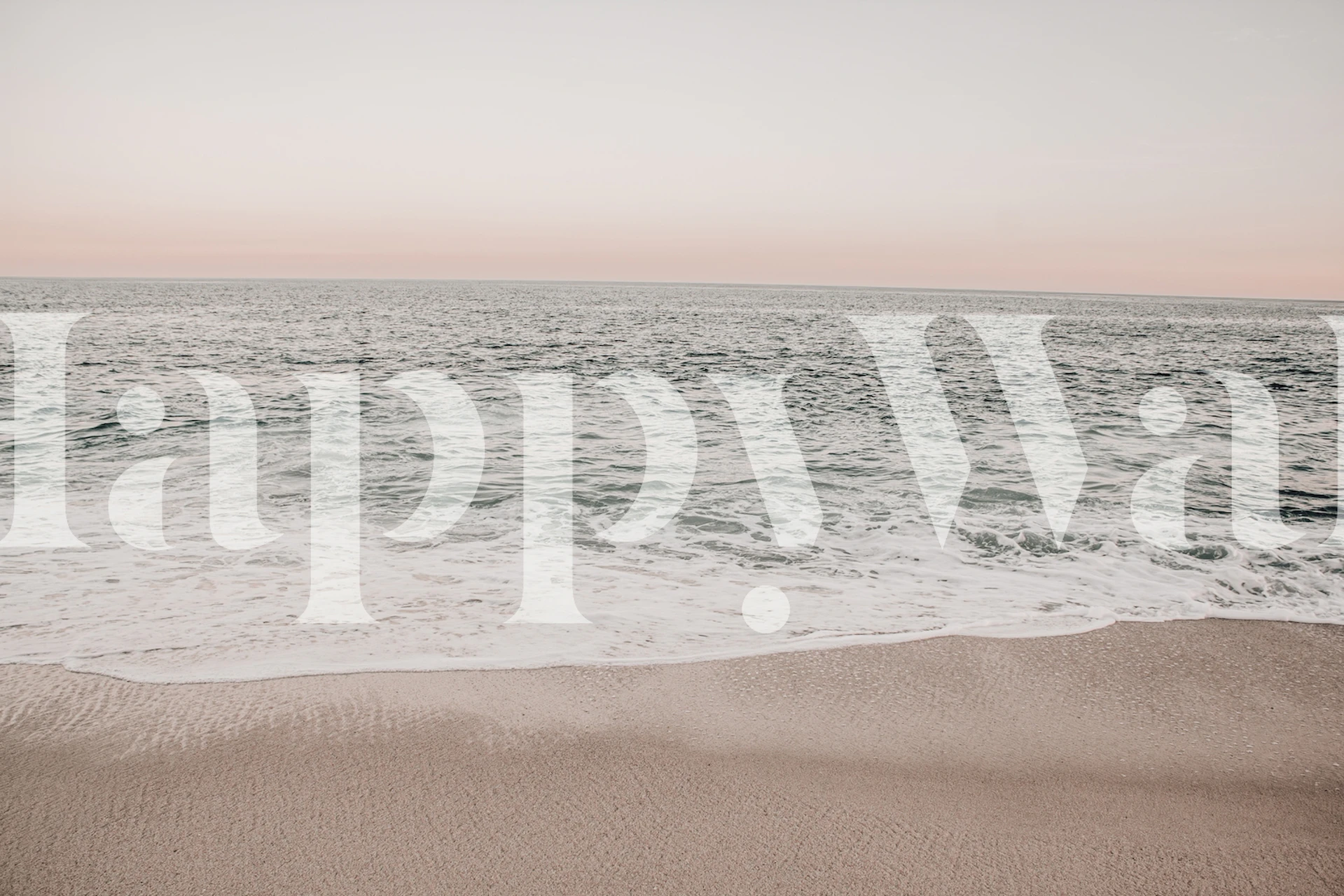 Pastel Mediterranean Sea wallpaper in a room