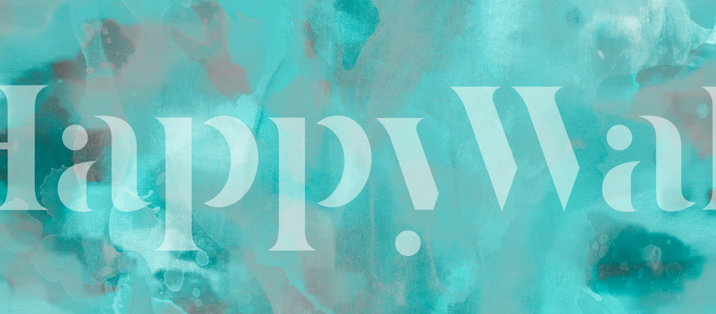 Teal and grey watercolor abstract design wallpaper