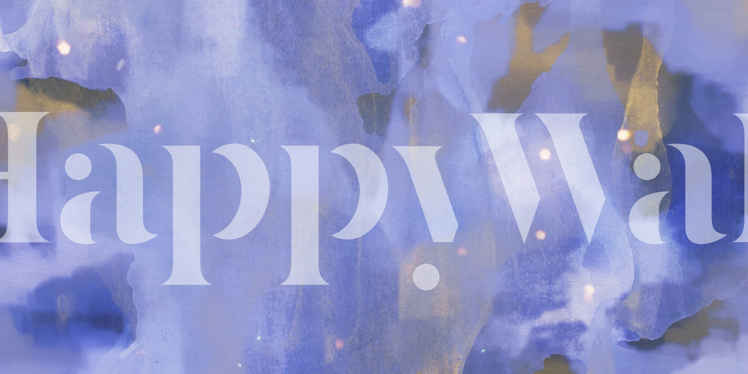 Abstract blue and gold watercolor wallpaper with soft patterns and sparkling details.