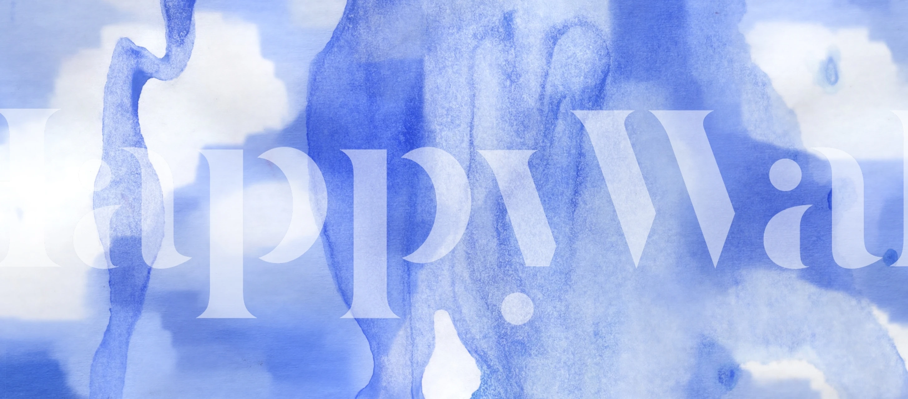 Abstract watercolor wallpaper in blue hues