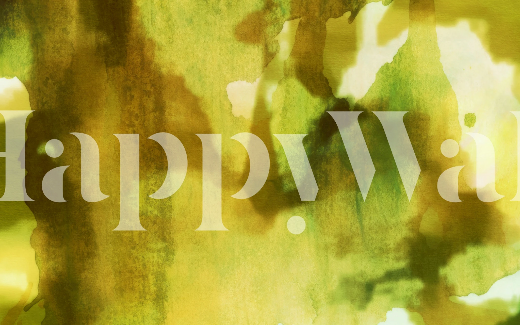 Papel pintado Cosmic Green exhibido en una habitación