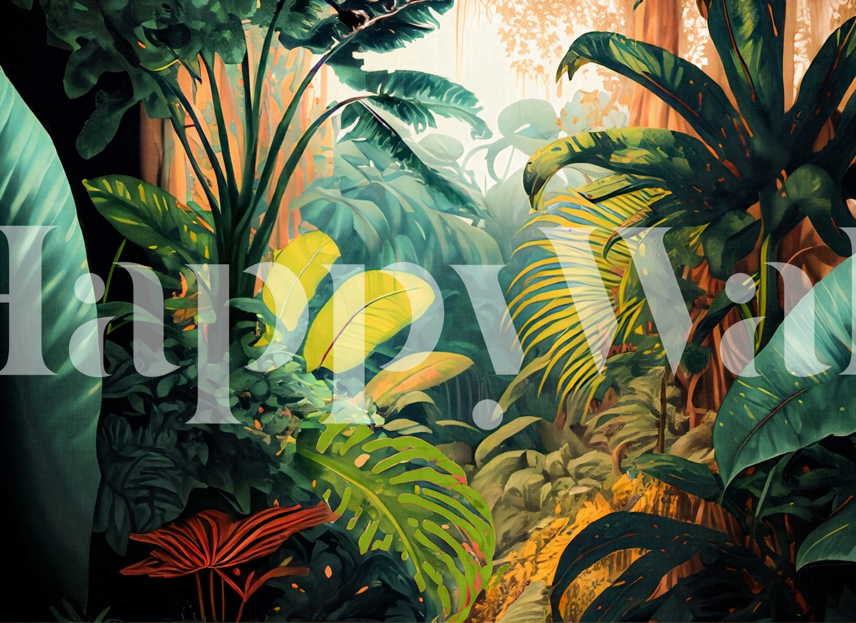 Light in the jungle tapeta u sobi