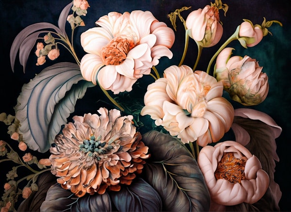 blush fall flower bouquet