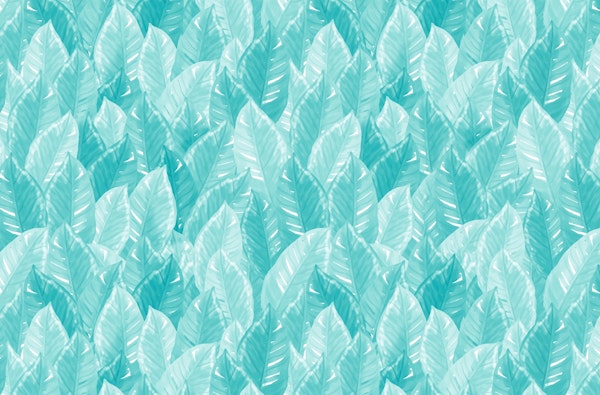 Large Tropical Watercolor Leaves
