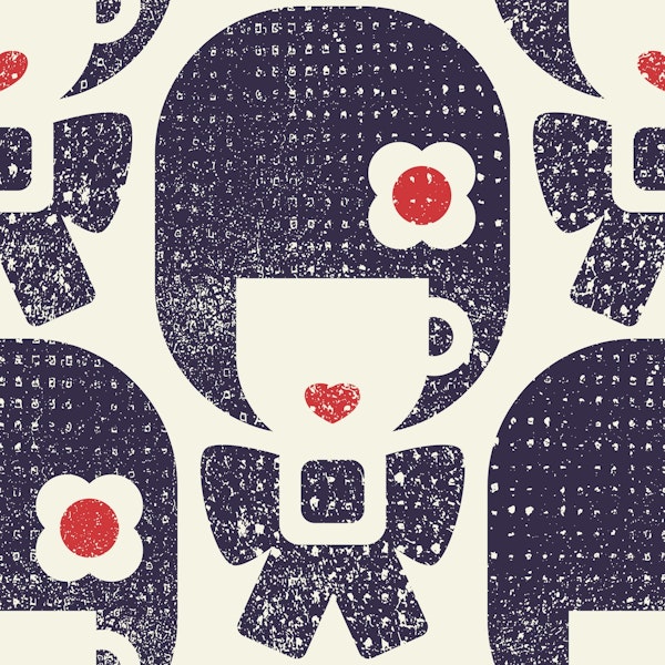 Retro coffee girls (2714 A)