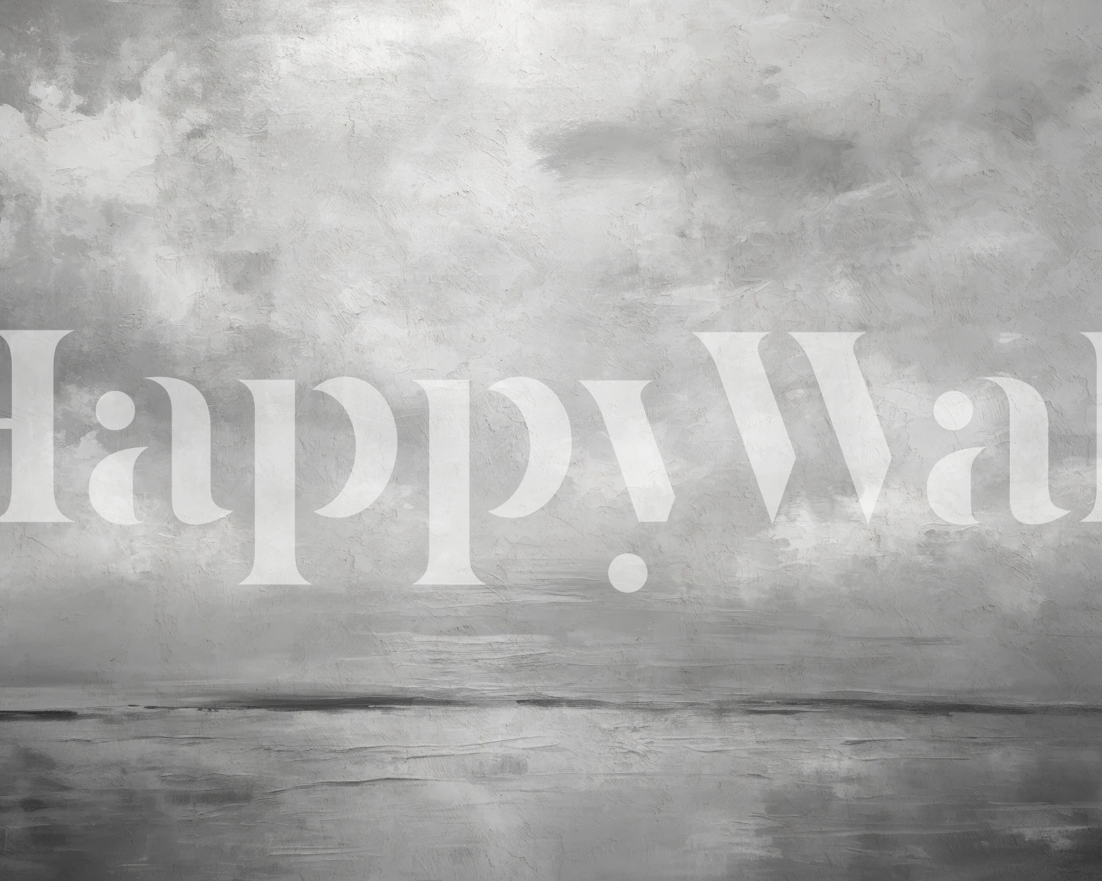 Gray abstract landscape wallpaper depicting clouds and subtle reflections.