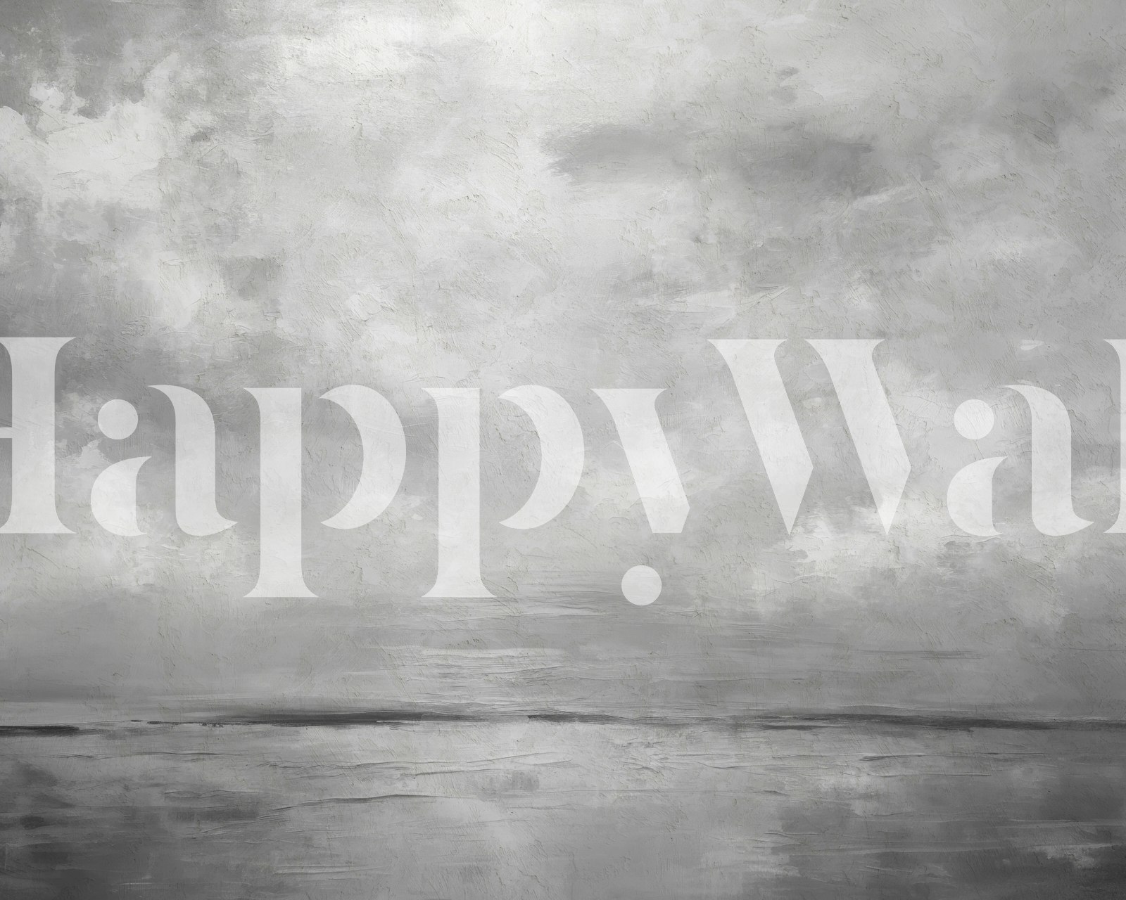 Carta da parati Painted Landscape Gray in una stanza